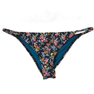 Body Glove Small Brasilia Bikini Swim Bottoms Floral Cheeky Fit Ruching Lined